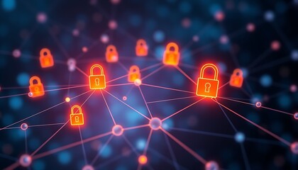 Digital Network with Illuminated Locks for Data Protection