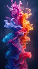 A complex abstract piece exploring the relationship between color and form.