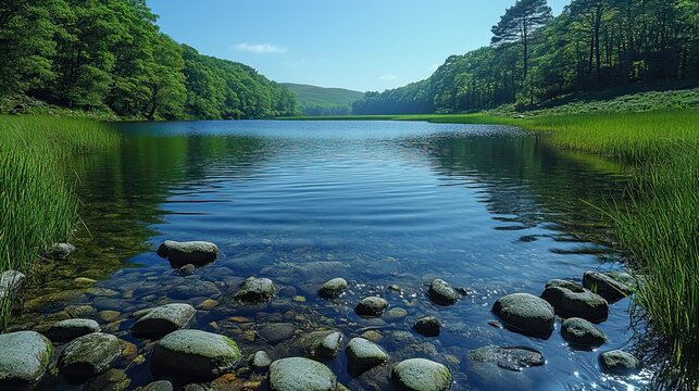 A reservoir on the Taf Fechan River showcases the impacts of climate change on water availability and the need for sustainable practices.
