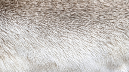 A close-up view of soft, light-colored fur, showcasing fine textures and natural patterns.