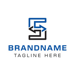 Naklejka premium Letter S Trading Arrow Logo, symbolizing growth, progress, and movement in trade