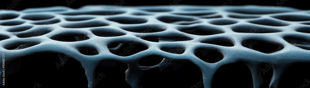 Poster abstract close-up of textured surface with organic shapes and patterns, evoking a sense of depth and