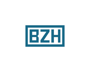 B Z H logo design vector template. B Z H