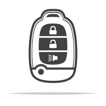 Car key fob icon transparent vector isolated