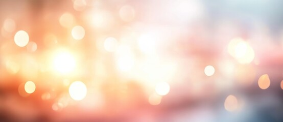 Obraz premium Glowing Pastel Yellow and Pink Abstract Bokeh Background with Soft Blurred Texture