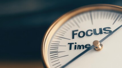 Fototapeta premium Vintage Focus Timer Close-Up to Enhance Productivity, Importance of Time Management and Concentration in Work and Life for Increased Efficiency and Success