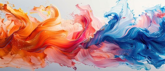 Fototapeta premium A semi-abstract piece with a sense of whimsy and playfulness.