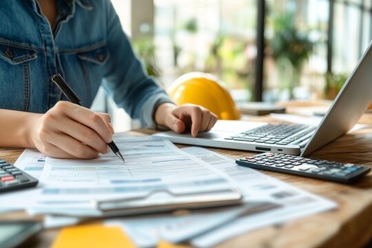 Engineers Planning Construction Budgets Analyzing Financial Statements Managing Project Costs