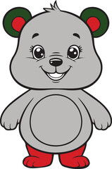 Festive Elephant Christmas Vector Design