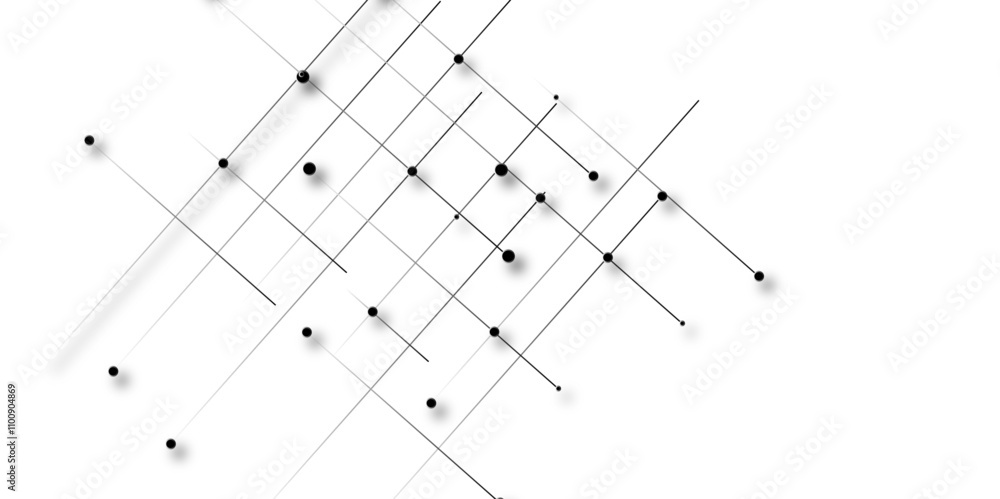 Poster abstract lines in grey and white tone of many squares and rectangle shapes on white background. meta