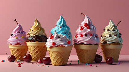 Delicious ice cream cone from Ice Cream For Breakfast Day