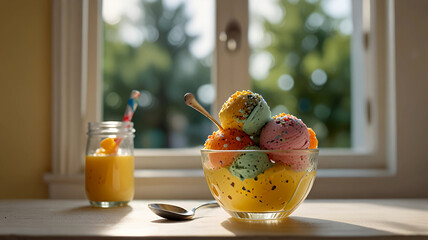 Delicious ice cream cone from Ice Cream For Breakfast Day