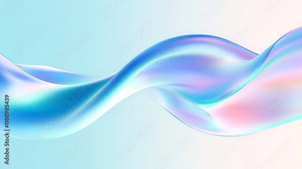 Poster abstract gradient fluid curved waves in motion colorful minimalist background