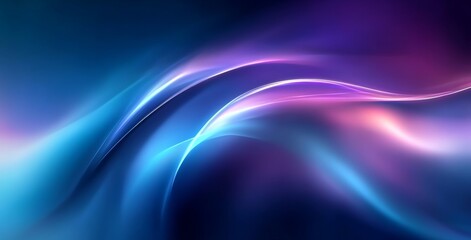 Obraz premium Abstract Digital Flowing Lines Background in Blue and Purple