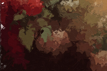 Oil paintings and various flowers, marine creatures, roses, peonies, birds, cats, dogs, lotus leaves, lotus flowers, and fish