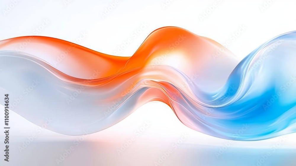 Poster abstract colorful gradient fluid wave background for modern digital design