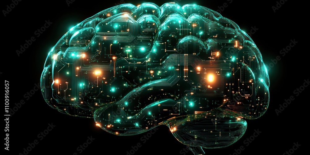 Poster digital brain circuitry illuminates neural pathways