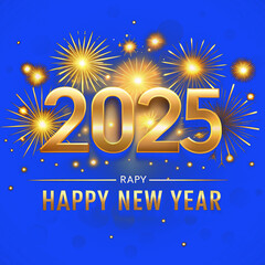 Happy New Year 2025 Vector 