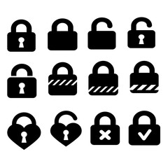 lock icon set
