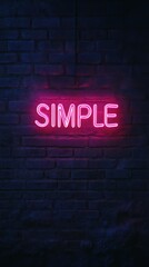 Obraz premium Neon Simplicity: A pink neon sign spelling 