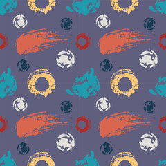 Seamless pattern of colorful brushes. Color background illustration.