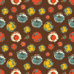 Seamless pattern of colorful brushes. Color background illustration.