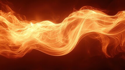 Fototapeta premium Captivating Flames in Motion: A Beautiful Abstract Representation of Fire with Swirling Tones of Orange and Yellow and a Dynamic Flow Across the Canvas