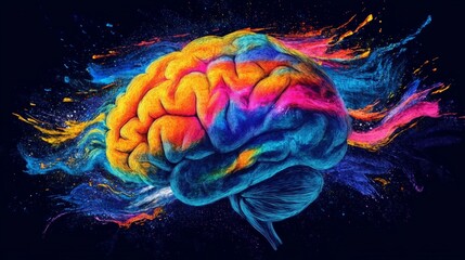 Vibrant Brain Design for Awareness Campaign