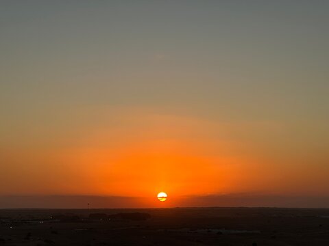 sunset in the city
