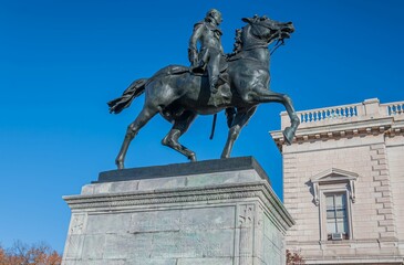 The La Fayette Memorial on a November Afternoon, Baltimore Maryland USA