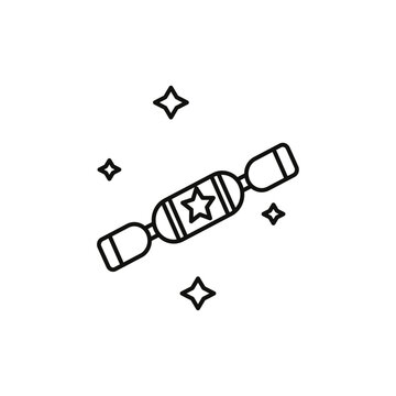 recommend clip art: Christmas cracker icon Symbol mark in Outline style