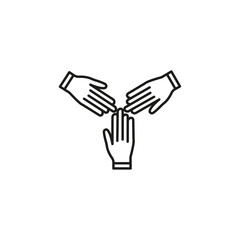Collaborative icon Symbol mark in Outline style