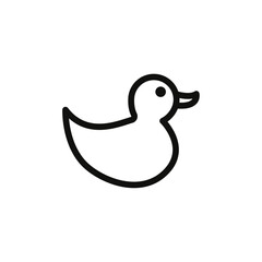 Obraz premium Duck toy icon Symbol mark in Outline style