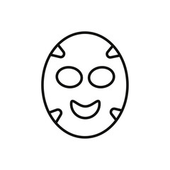 Fototapeta premium Face sheet mask icon Symbol mark in Outline style