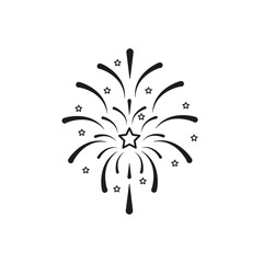Fototapeta premium Fireworks icon Symbol mark in Outline style