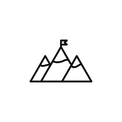 Mission icon Symbol mark in Outline style