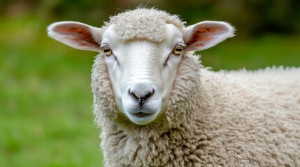 Fototapeta premium Close Up of Soft Sheep Wool Texture