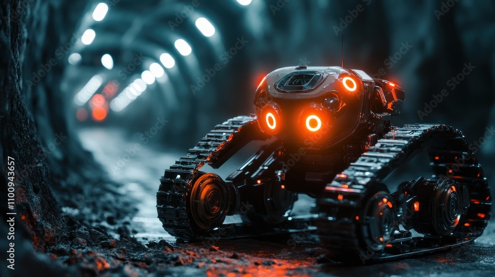 Poster a robot designed specifically for underground mining operations reduces the need for human labor in 