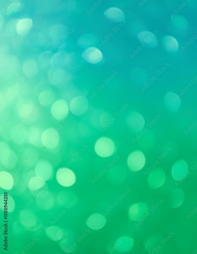 Poster abstract bokeh lights adding a touch of magic and wonder to a green background