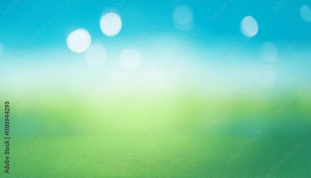 Poster circular bokeh lights creating a dreamy and ethereal atmosphere on a green background