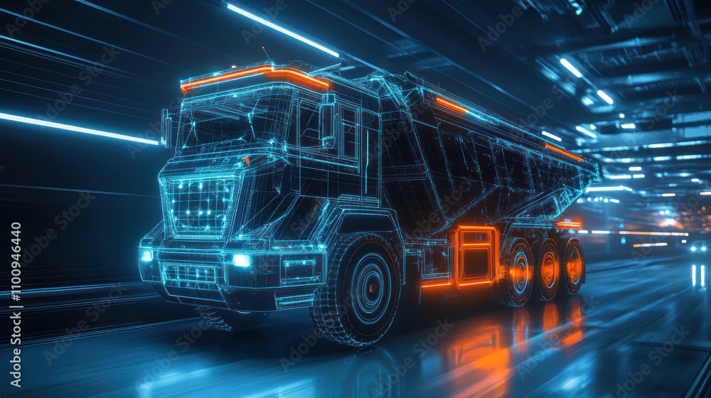 Poster autonomous mining trucks in smart mines with accident prevention sensors