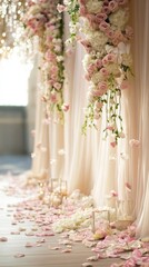 Romantic Wedding Ceremony Backdrop 