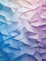 Obraz premium A colorful, textured background featuring abstract, folded shapes in shades of blue and pink.