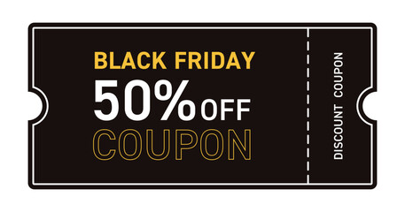 ブラックフライデーのクーポン券のイラスト
