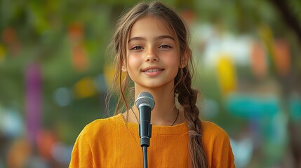 A young activist shares her message about climate action, encouraging her peers to participate in the fight for a sustainable planet.