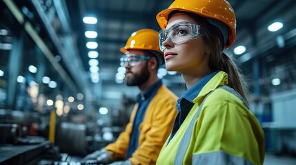 Workers overseeing metal parts being cast and shaped in a large, high-temperature foundry for industrial machinery production