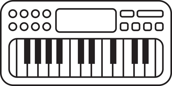 recommend clip art: Piano musical instrument line art style