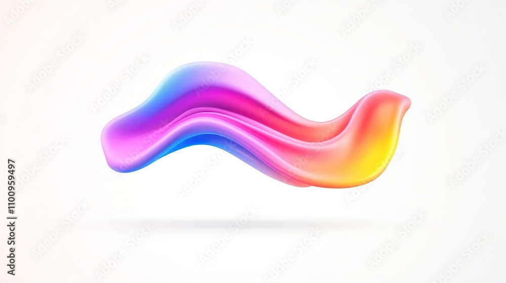 Poster colorful wave shape with gradient design for abstract background