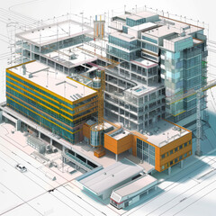 construction sequence diagram of a hospital