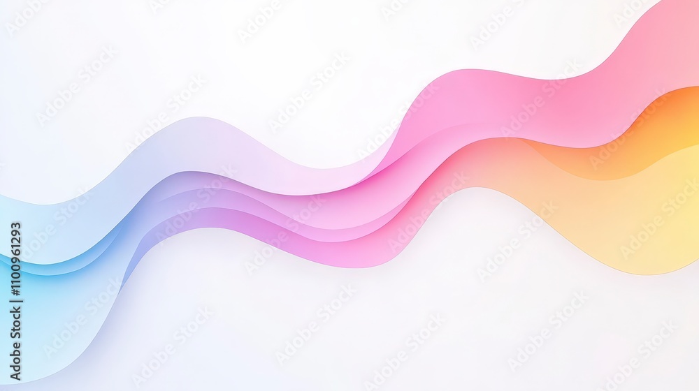 Aufkleber soft color waves background for creative and modern design projects